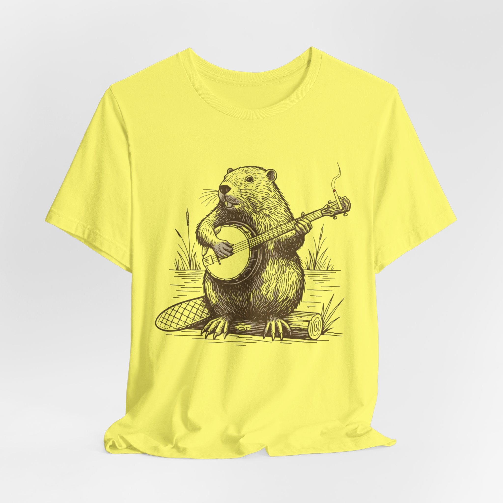 Beaver Banjo T-Shirt — Cute Rustic Wildlife Graphic Tee