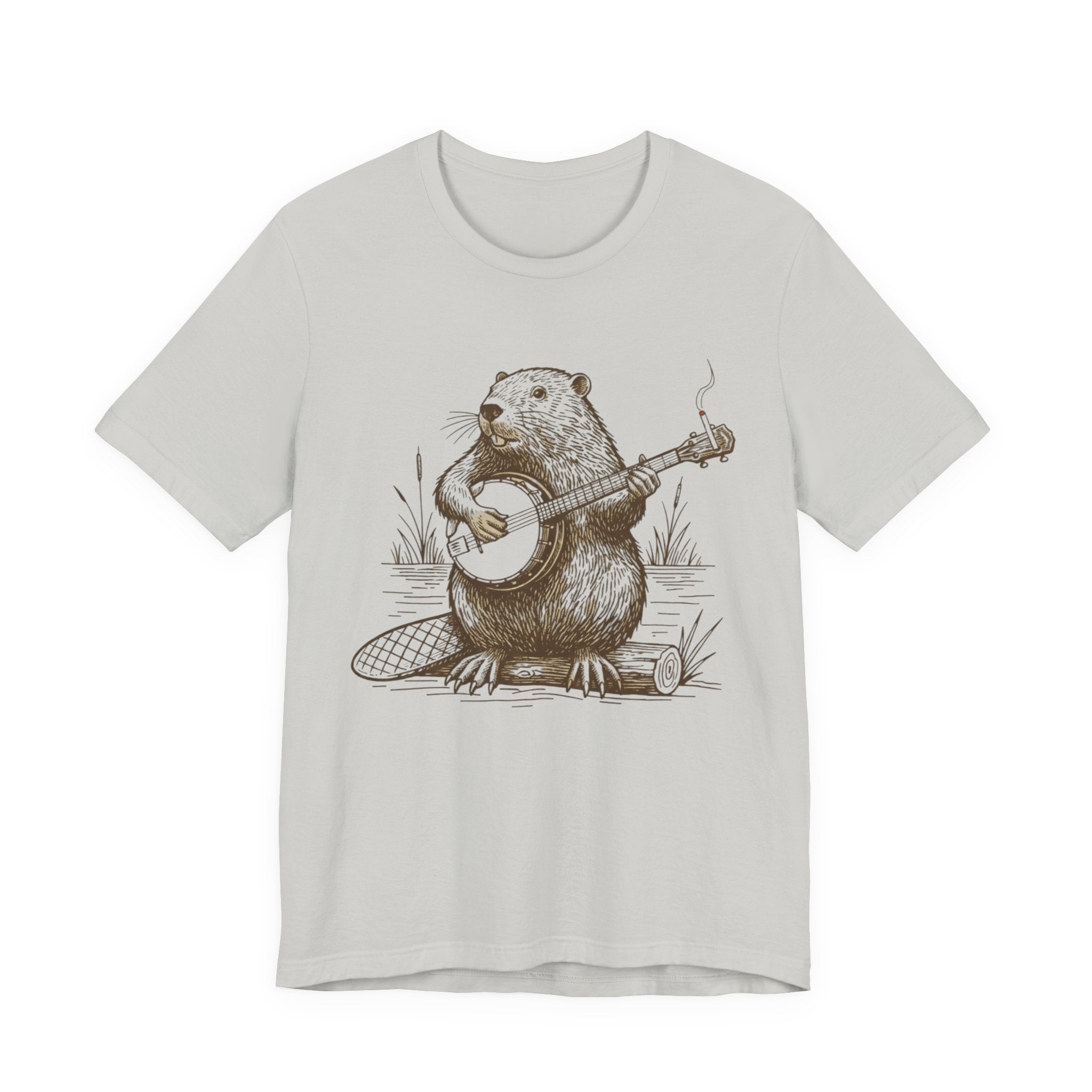 Beaver Banjo T-Shirt — Cute Rustic Wildlife Graphic Tee