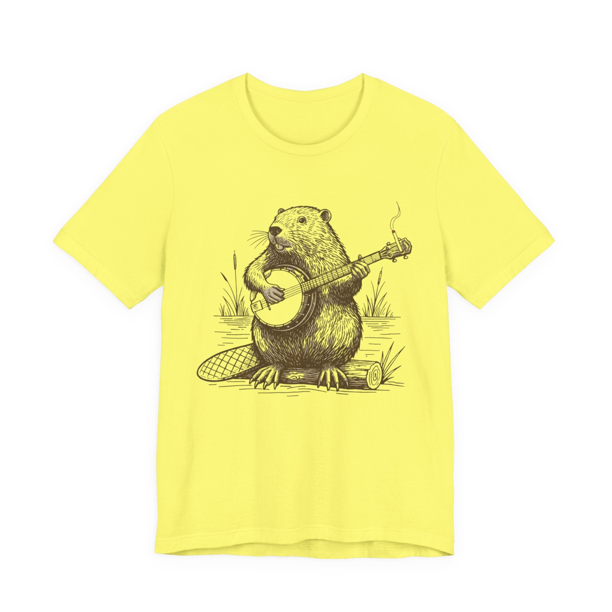 Beaver Banjo T-Shirt — Cute Rustic Wildlife Graphic Tee