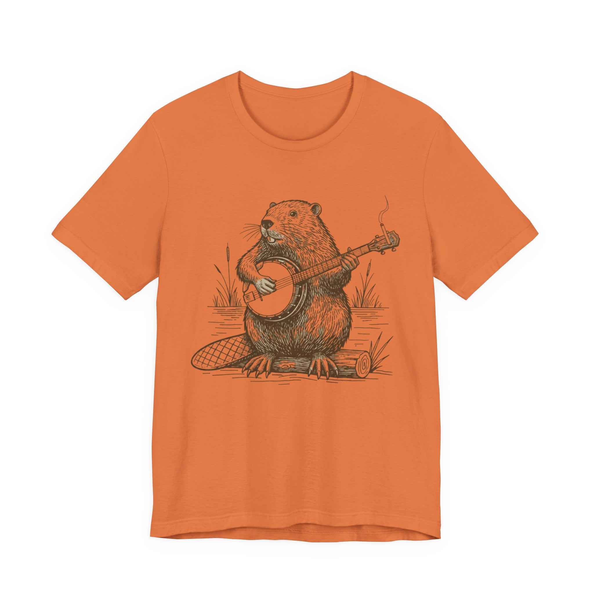 Beaver Banjo T-Shirt — Cute Rustic Wildlife Graphic Tee