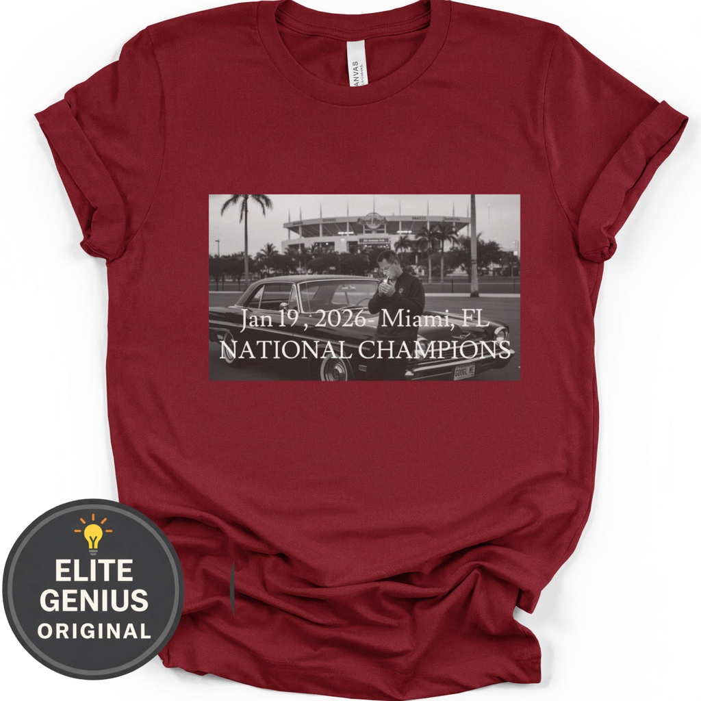 Cignetti IU National Champions Cigarette Tee — Jan 10, 2026 Miami, FL