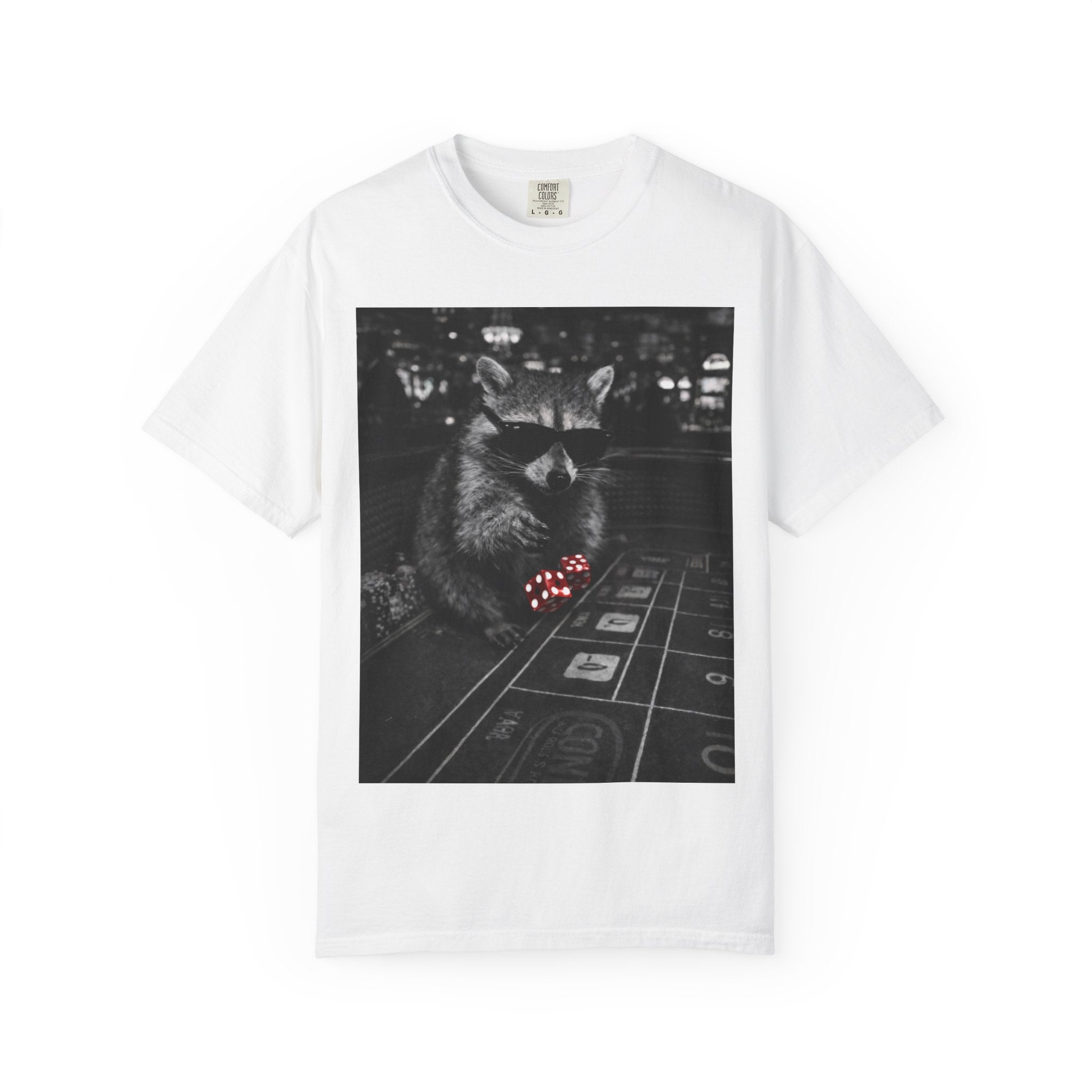 Racoon Tumbling Dice Vegas Tee