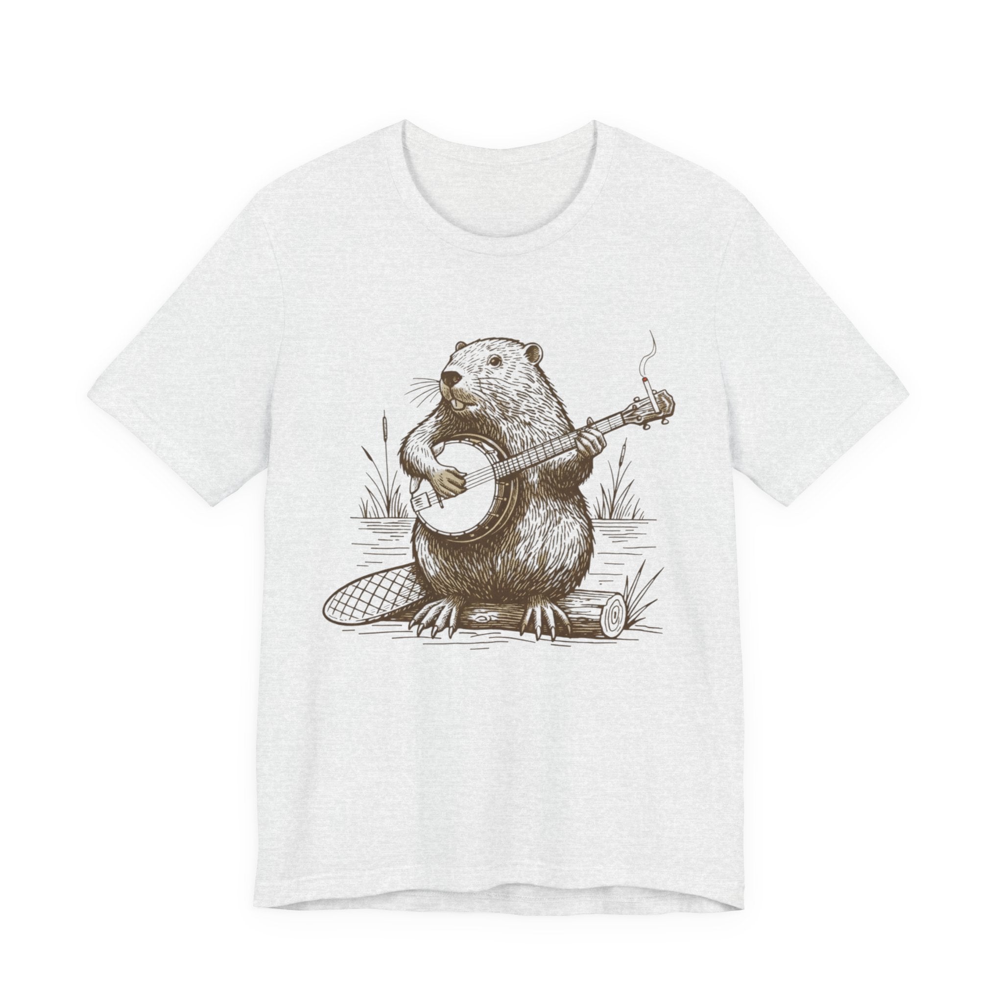 Beaver Banjo T-Shirt — Cute Rustic Wildlife Graphic Tee