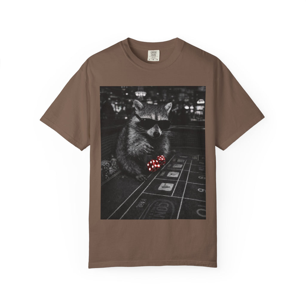 Racoon Tumbling Dice Vegas Tee