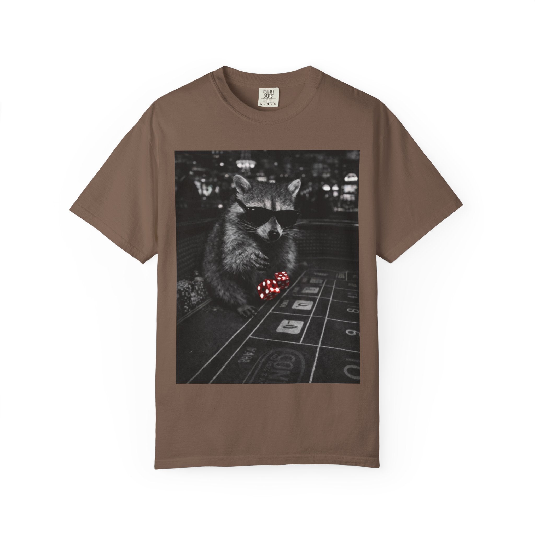 Racoon Tumbling Dice Vegas Tee
