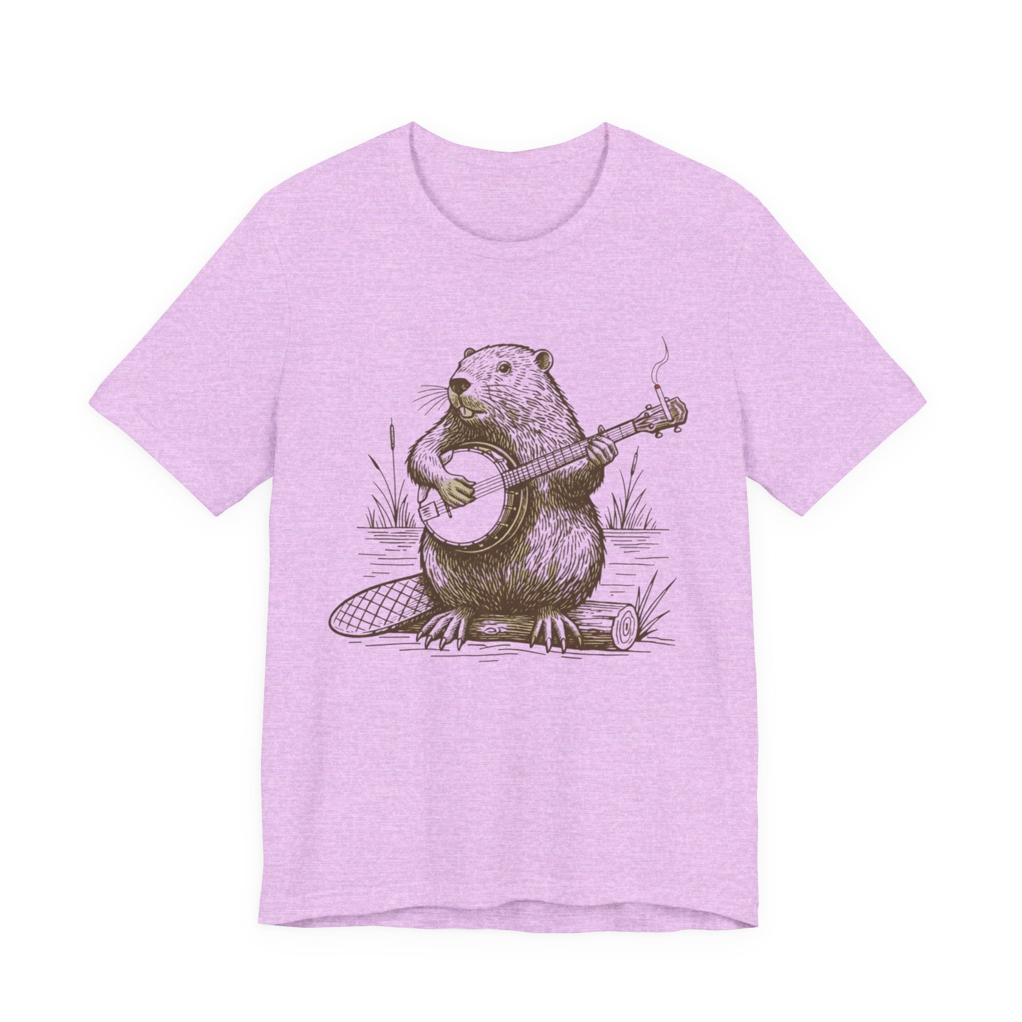 Beaver Banjo T-Shirt — Cute Rustic Wildlife Graphic Tee