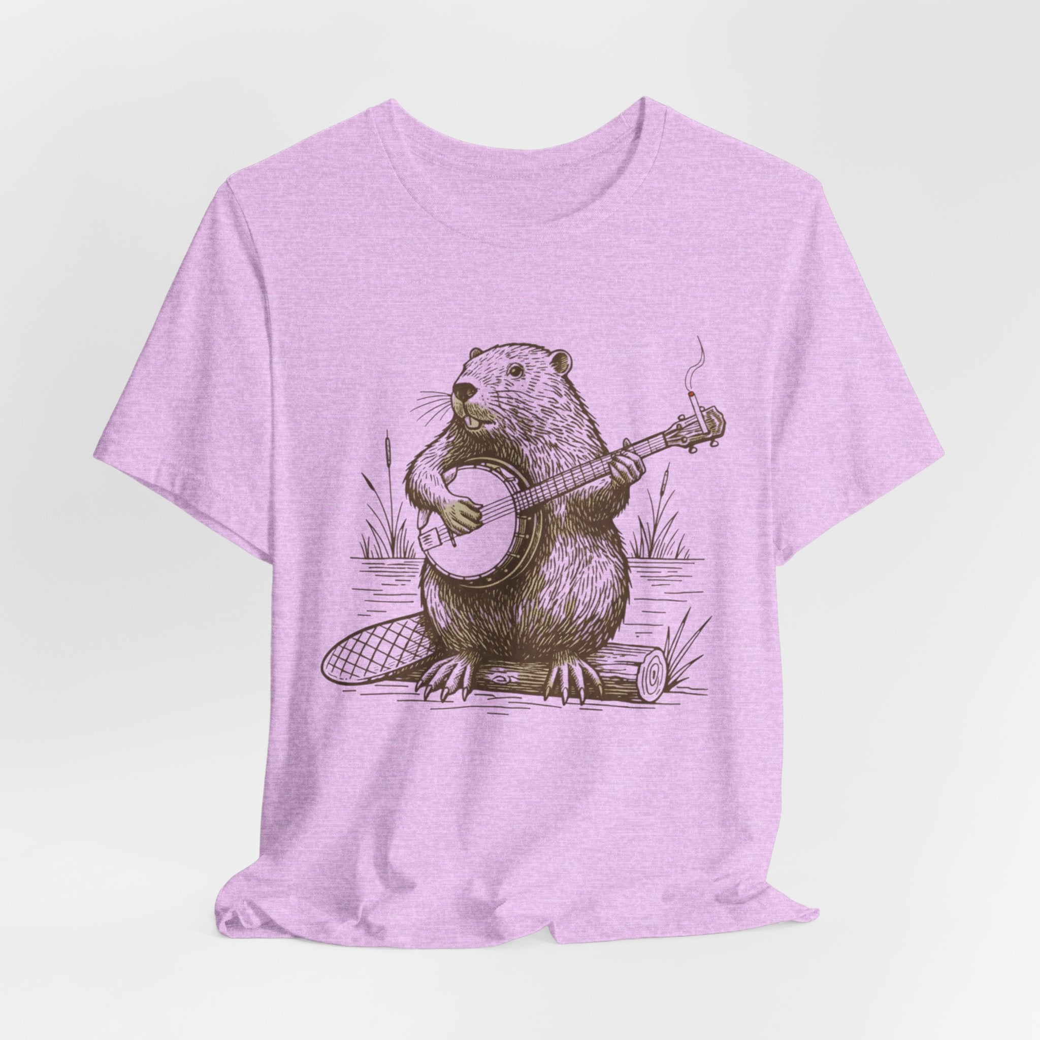 Beaver Banjo T-Shirt — Cute Rustic Wildlife Graphic Tee