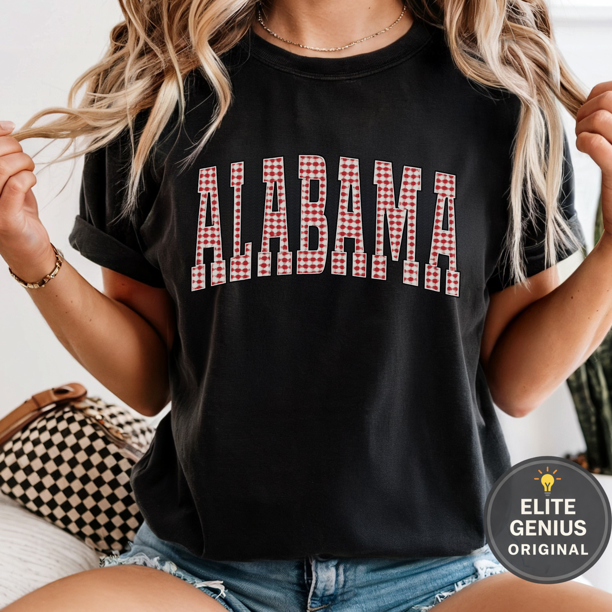 Alabama Houndstooth Graphic Tee